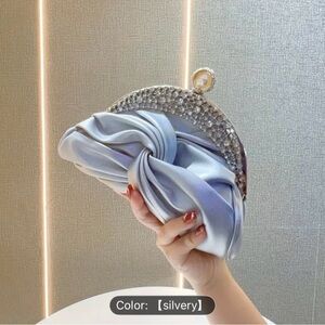 Elegant Silver Clutch Bag